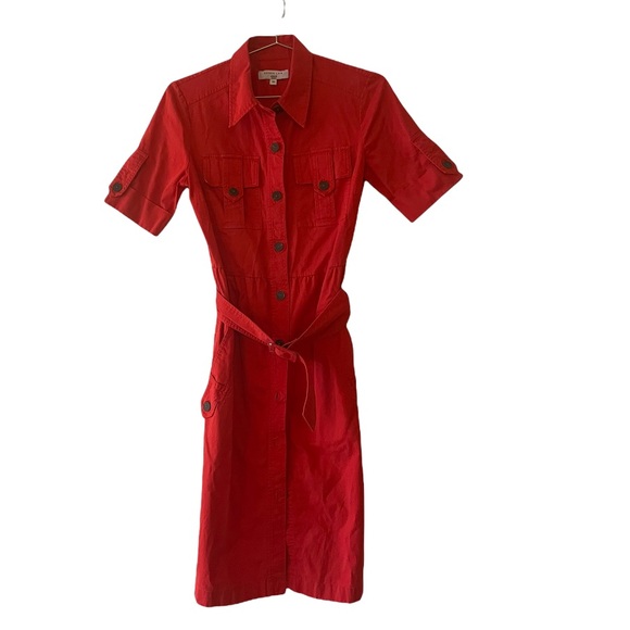 Derek Lam Red Utility Dress, Sz 38, US 8, M - Picture 6 of 14